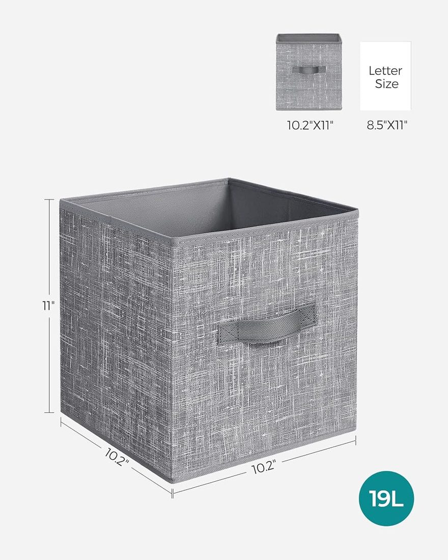 SONGMICS Storage Cubes, Set of 6, 11-Inch Foldable Closet Organizers — listing image 4