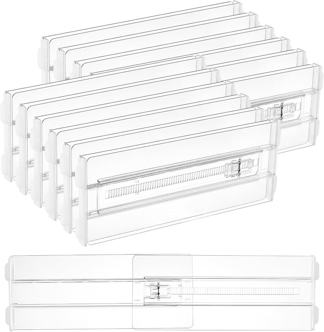 Vtopmart 12 Pack Drawer Dividers, 4 in High, 10.2–16.5 in Adjustable — product image from the Amazon listing